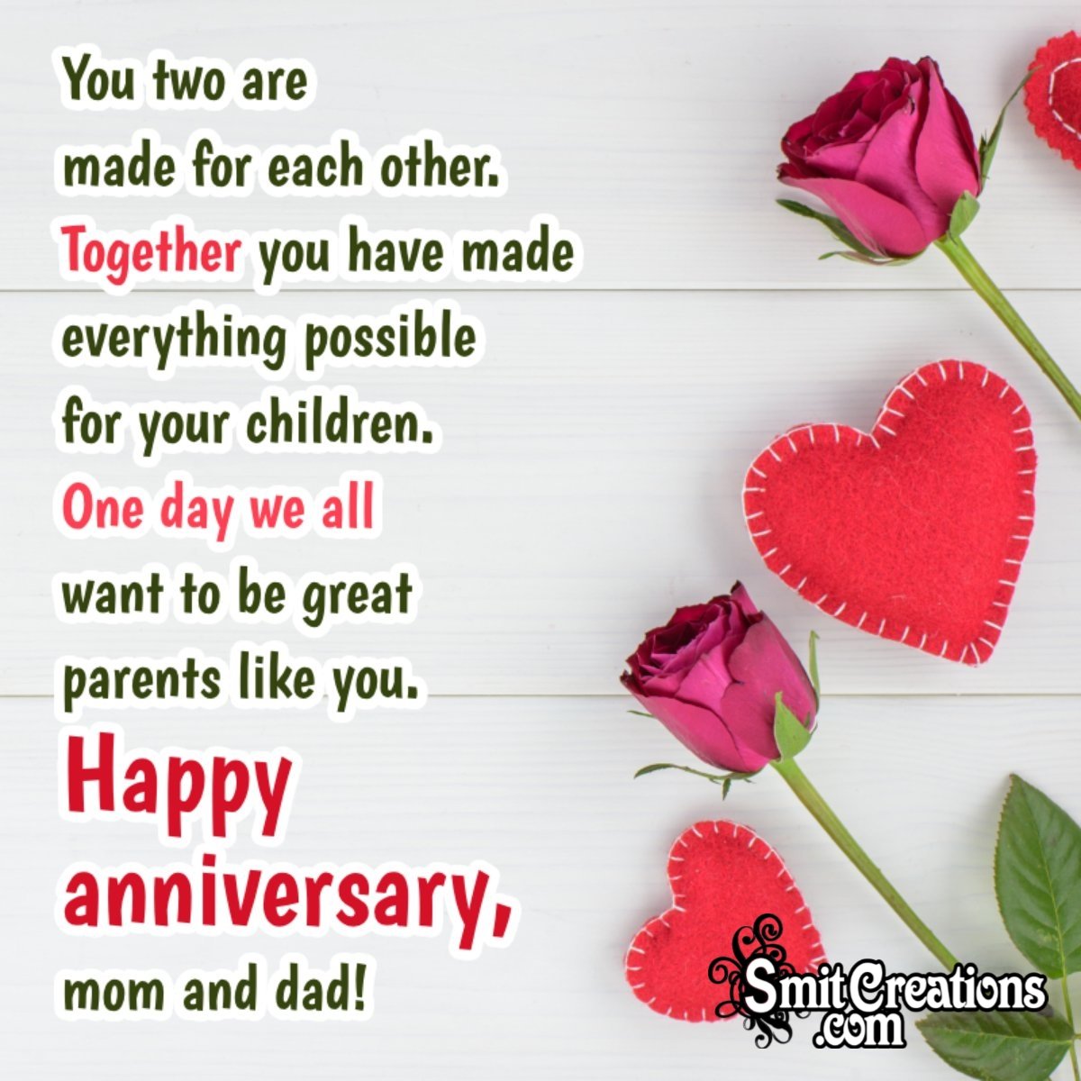 Happy Anniversary Message Mom And Dad
