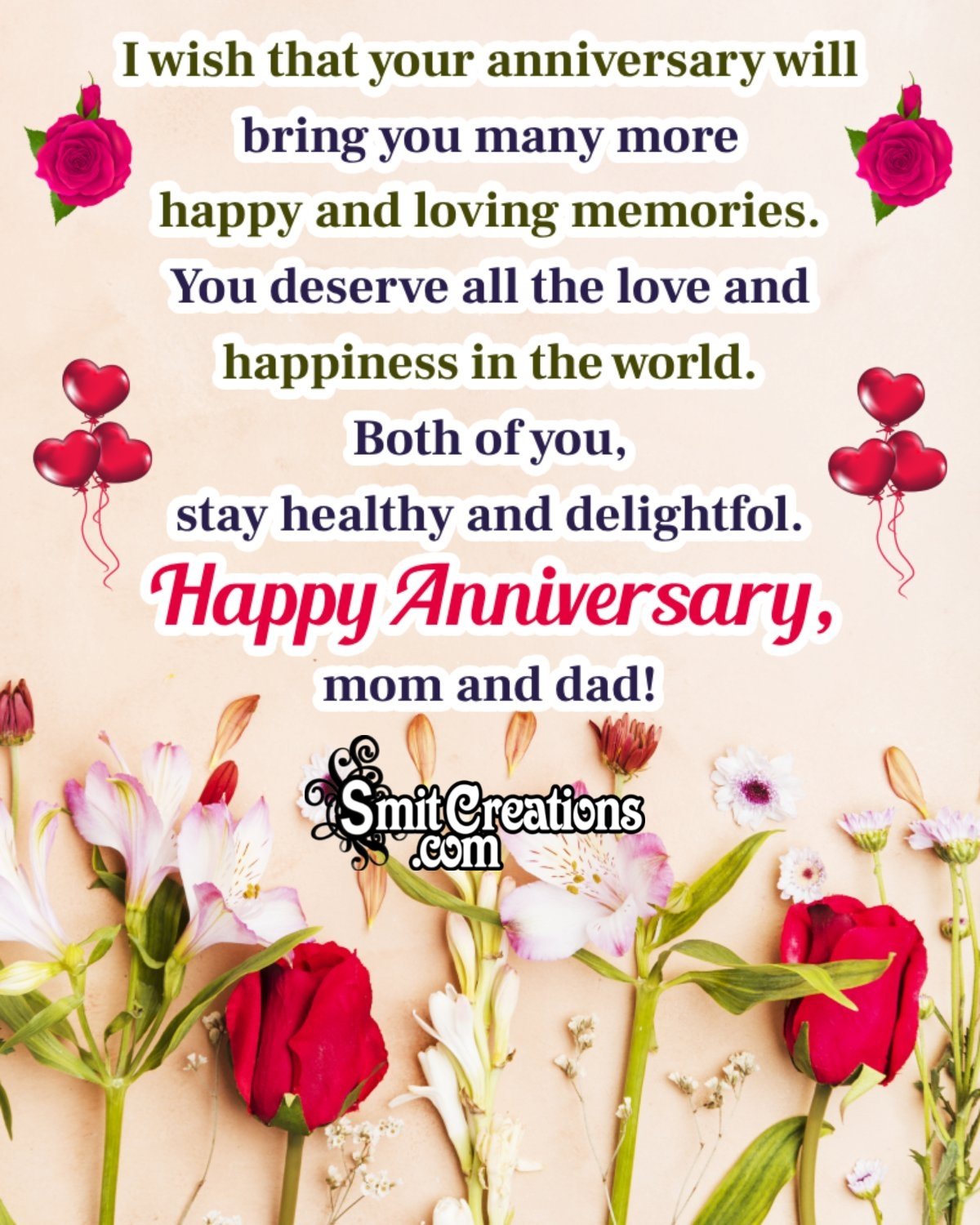 Happy Anniversary Wishes For Parents