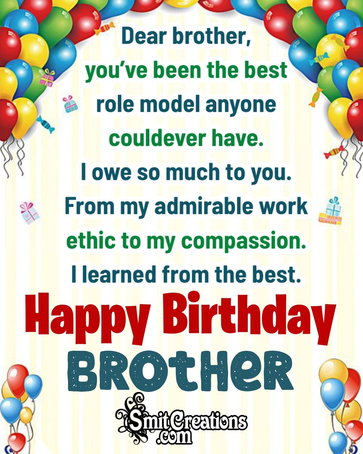 Happy Birthday Message For Brother