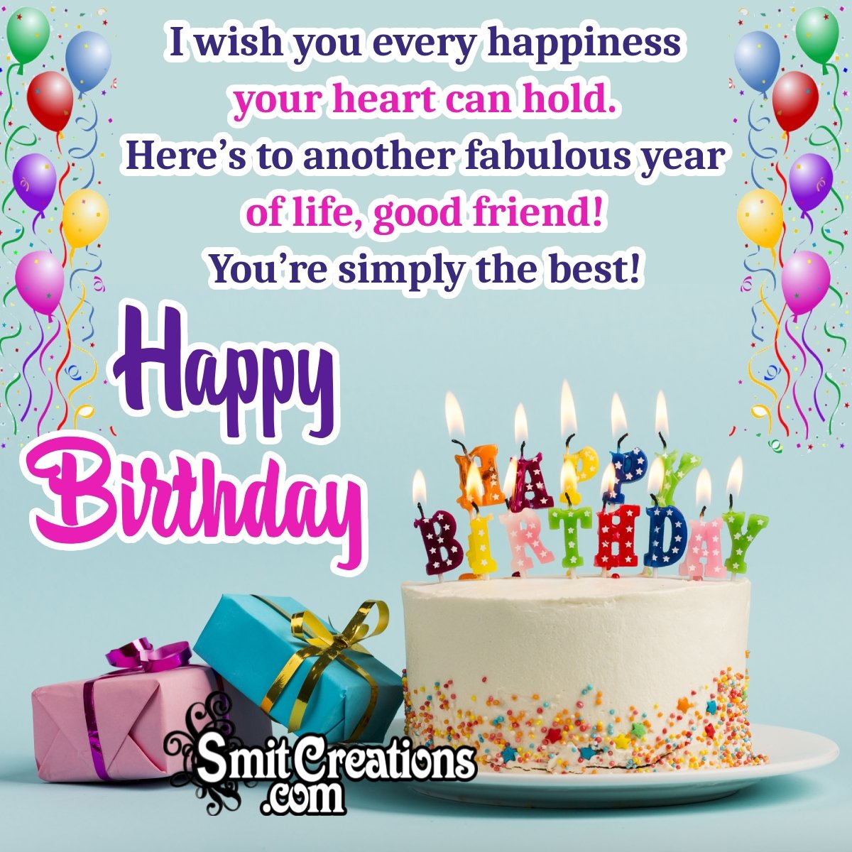 Happy Birthday Wish For Friend