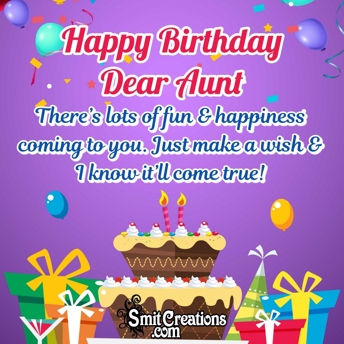 Happy Birthday Wishes For Aunty