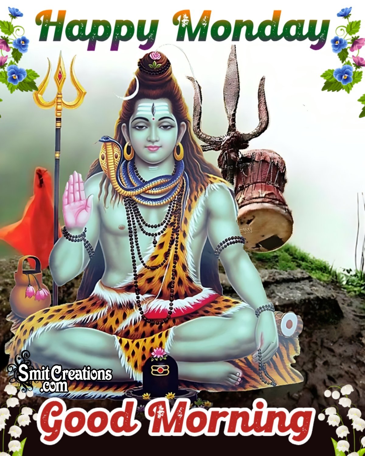 Happy Monday Good Morning Shiva Image