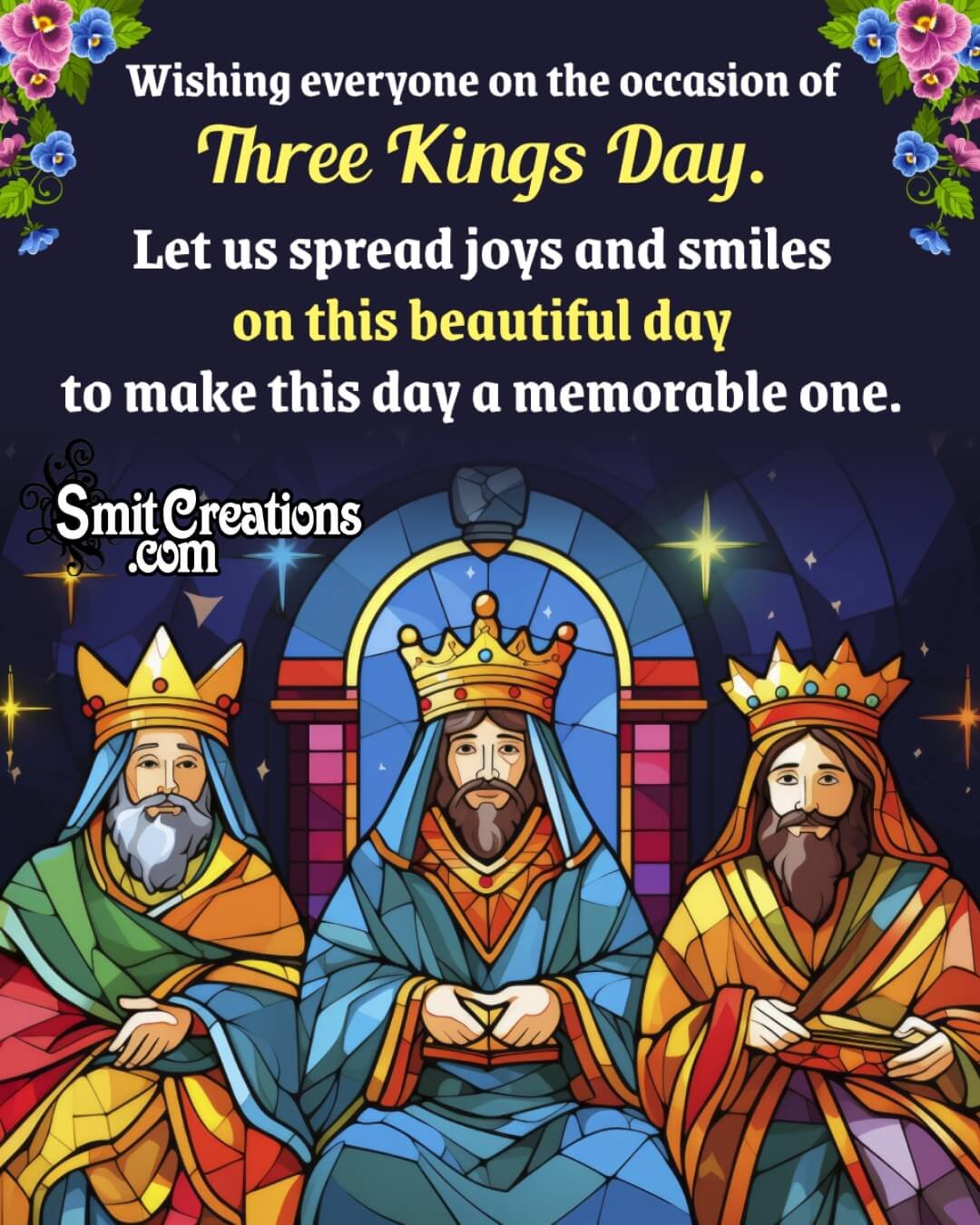 Happy Three Kings Day Wish Image