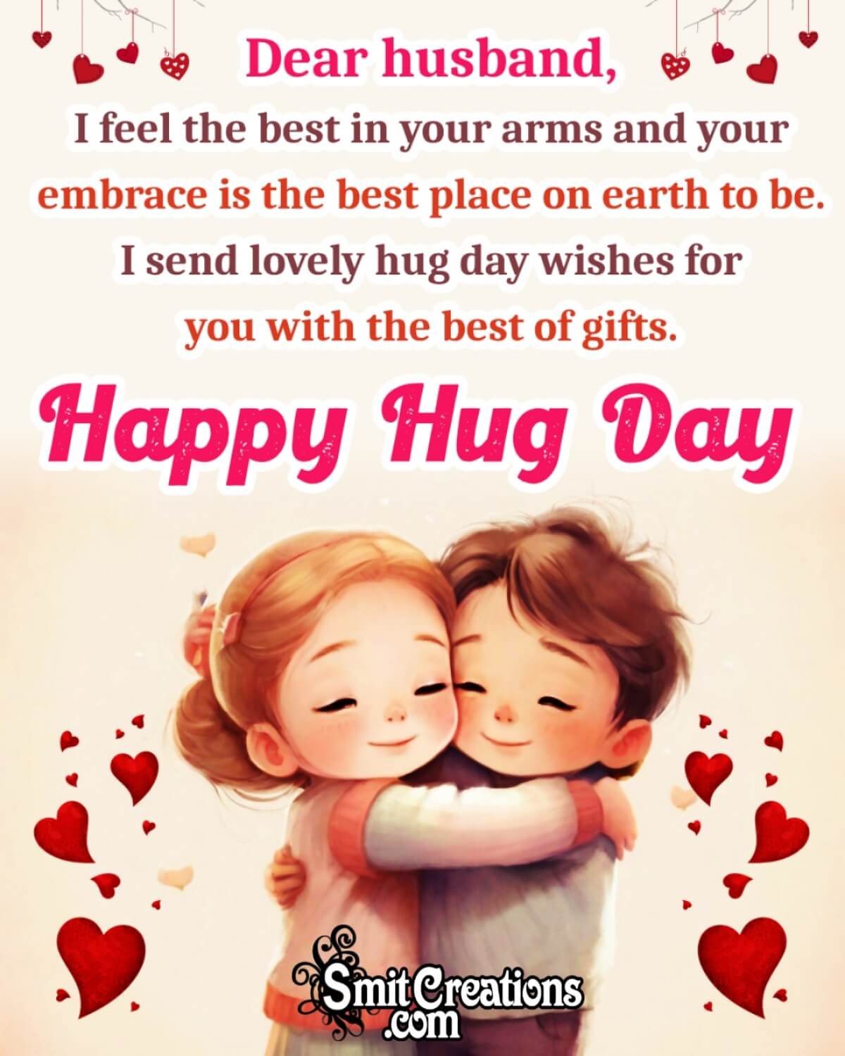 Happy Hug Day Wishes For Husband