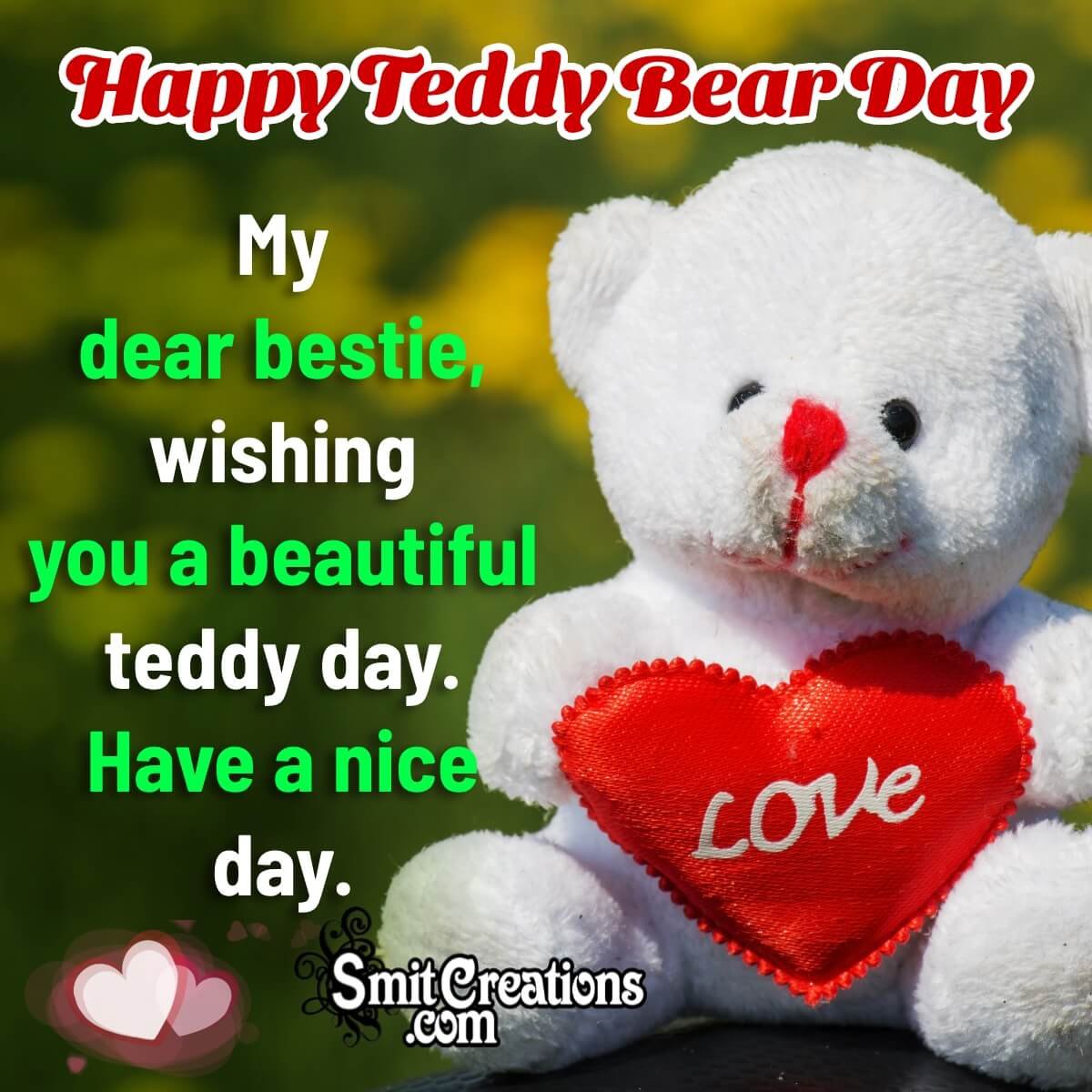 Happy Teddy Bear Day For Bestie