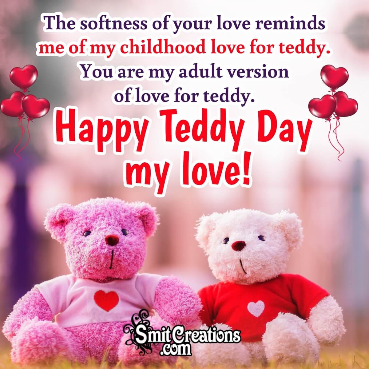 Happy Teddy Bear Day Wishes For Love