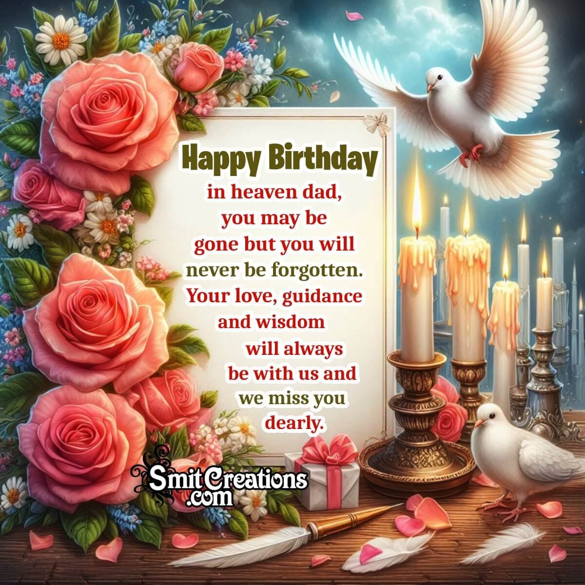 Heavenly Birthday Wish Image For Lovely Dad
