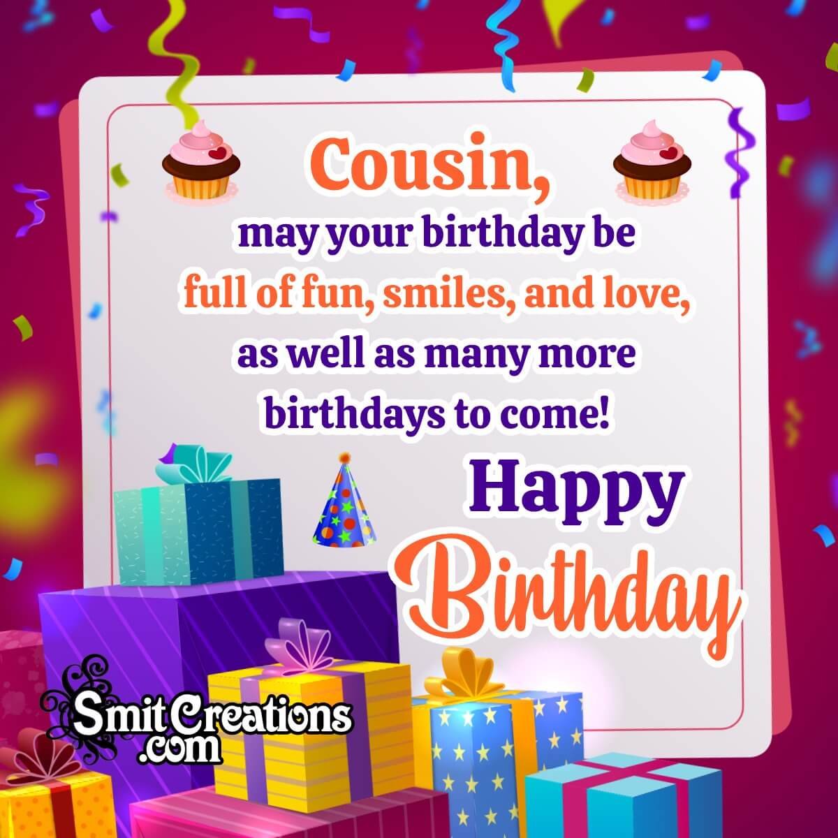 Cousin Happy Birthday Wish Photo