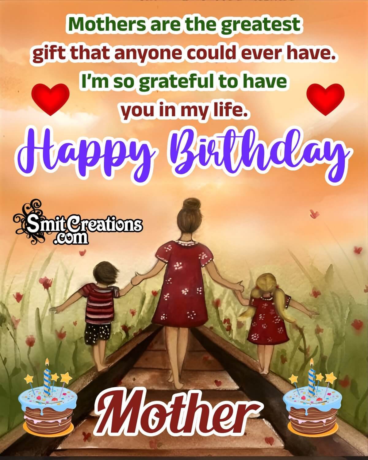 Fantastic Happy Birthday Message Image For Mother