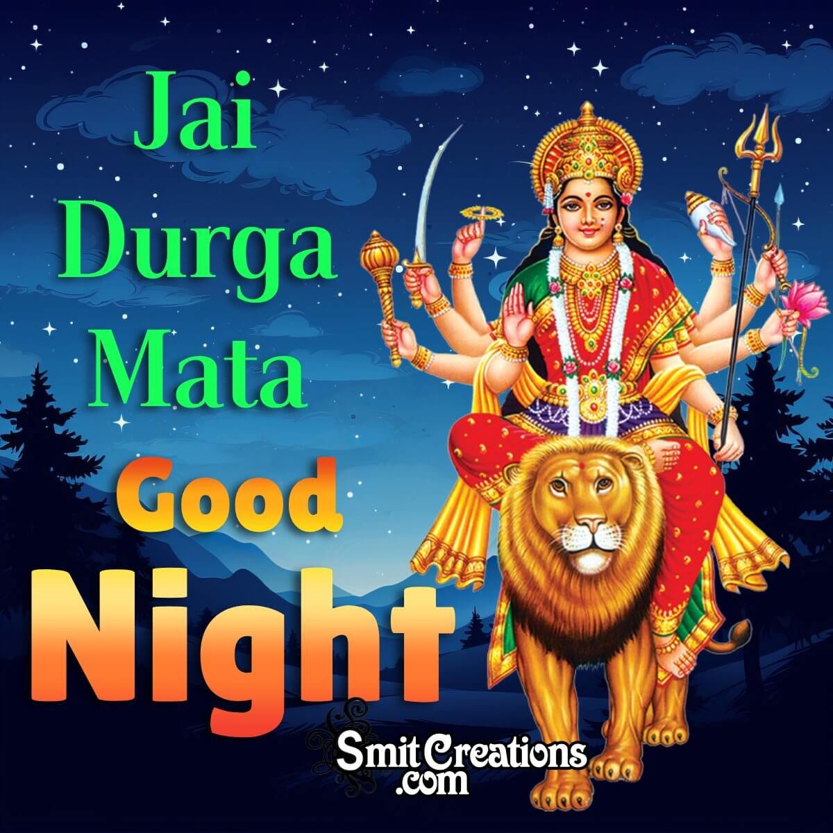 Good Night Jai Durga Mata Picture