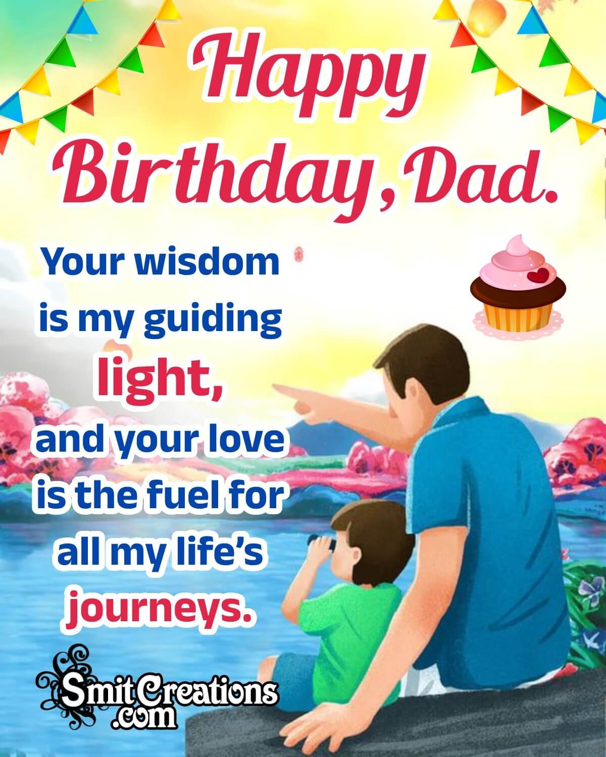 Great Happy Birthday Wishing Photo For Father