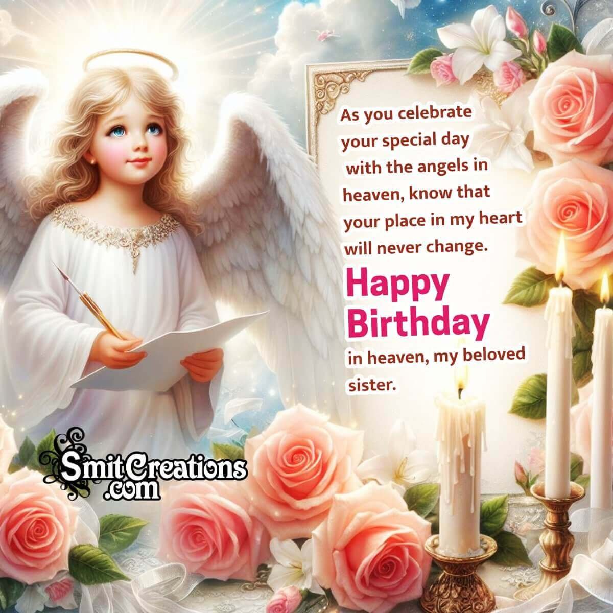 Happy Birthday Wish Pic For Sister In Heaven