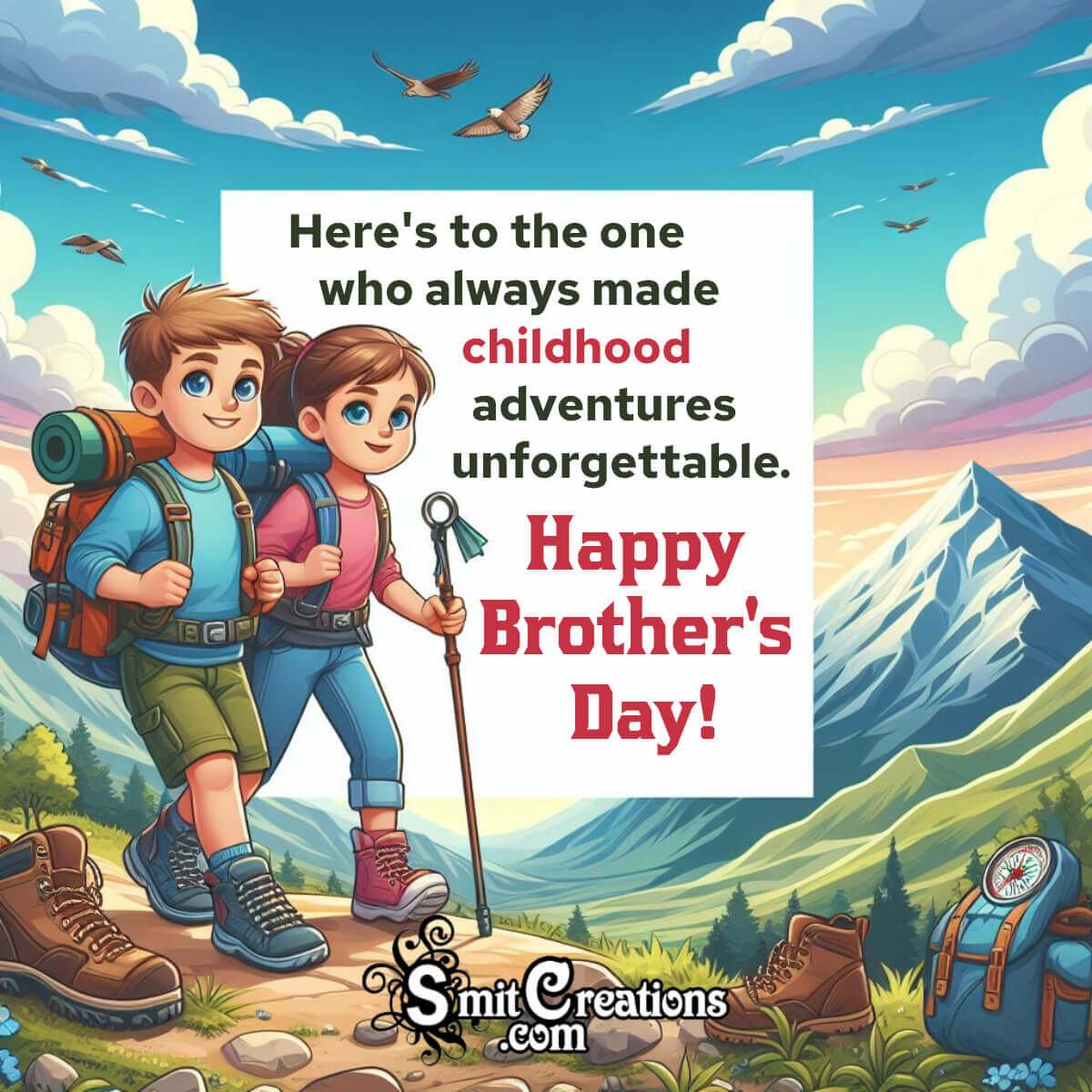 Happy Brothers Day Wishing Photo