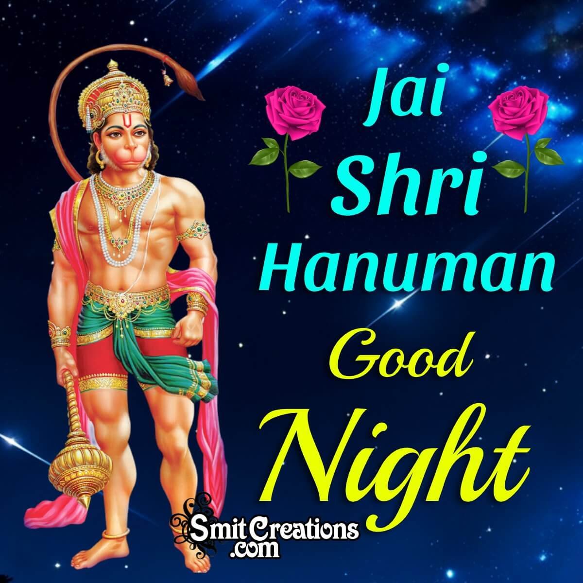 Jai Shri Hanuman Good Night Status Photo