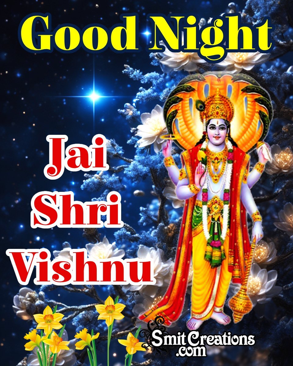 Jai Shri Vishnu Good Night Image