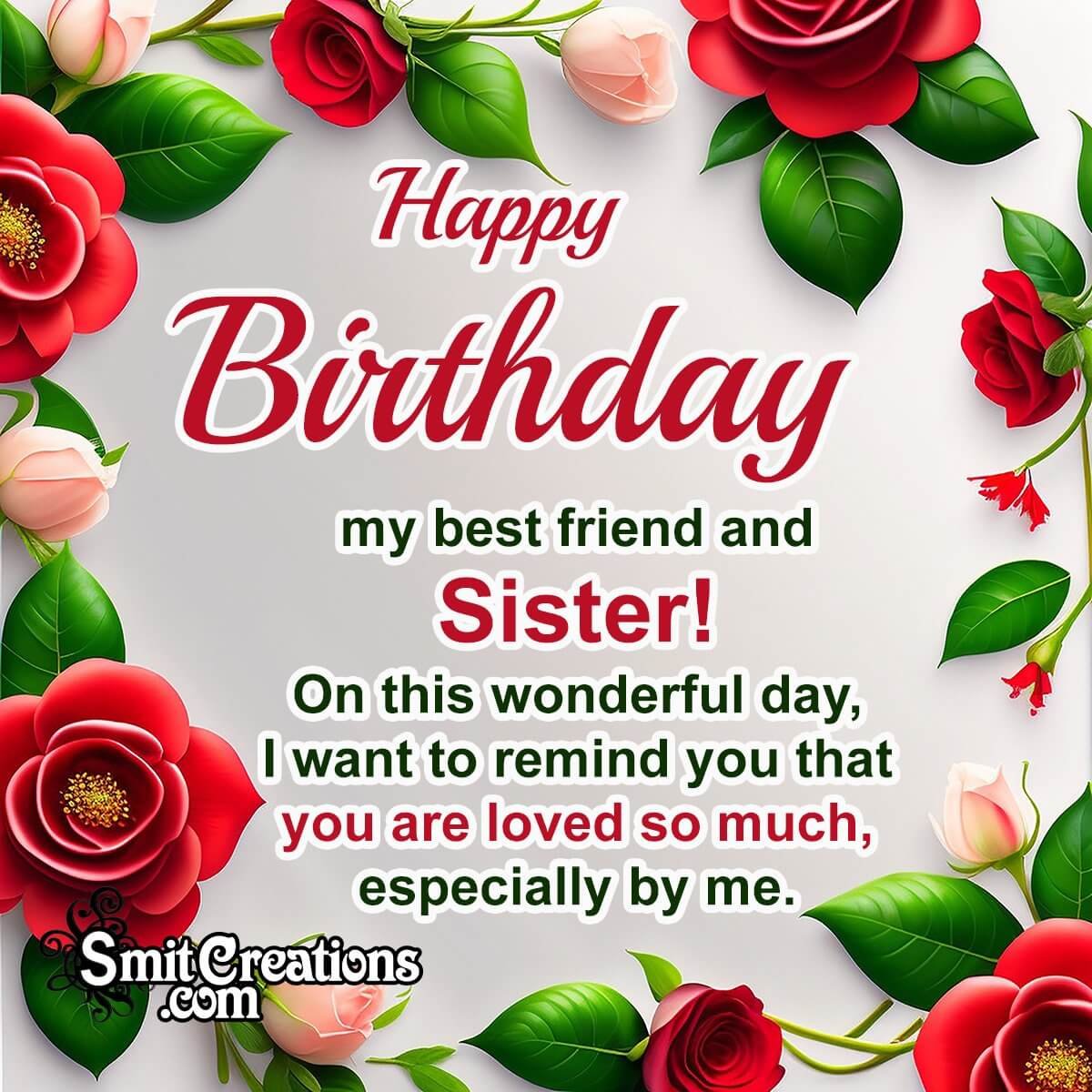 Lovely Happy Birthday Message Pic For Sister