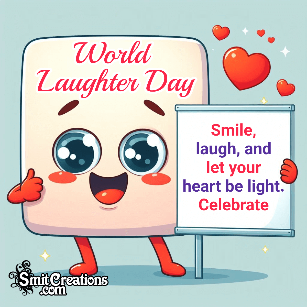 Wonderful World Laughter Day Greeting Image