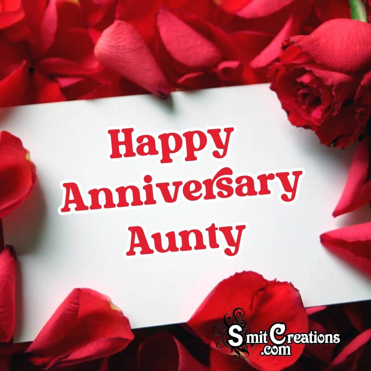 Awesome Anniversary Wish Pic For Aunty