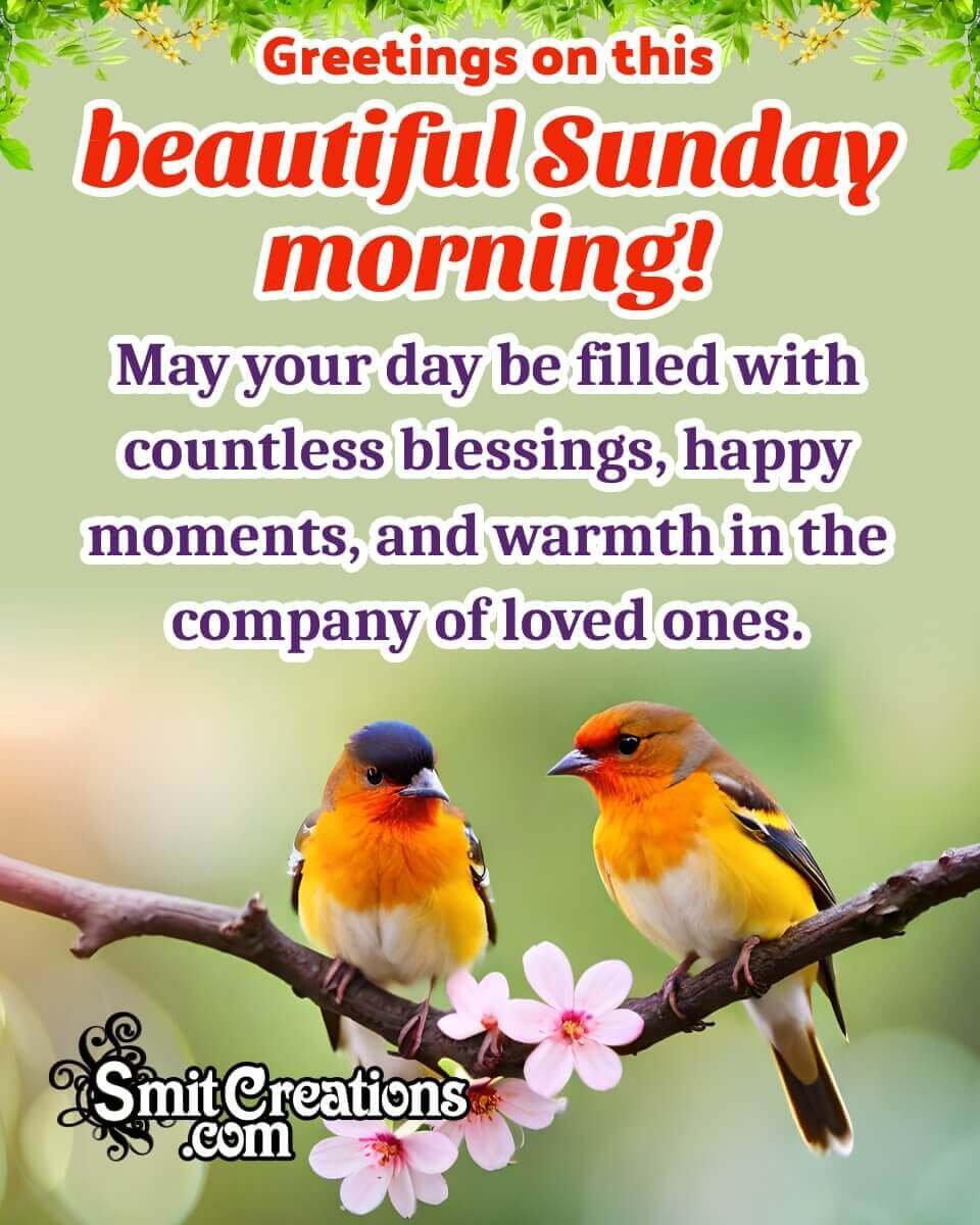 Good Morning Happy Sunday Message Photo