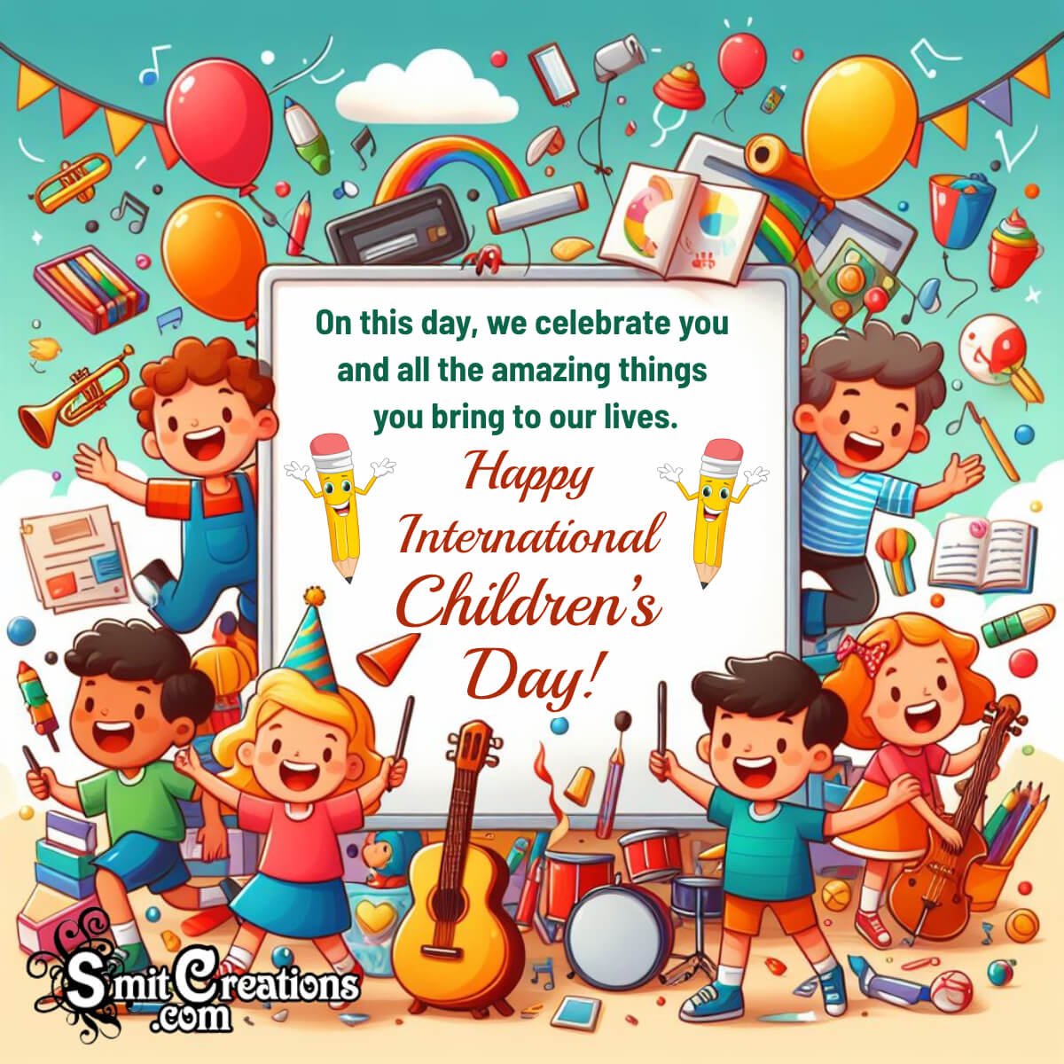 Happy International Children’s Day Greeting Photo