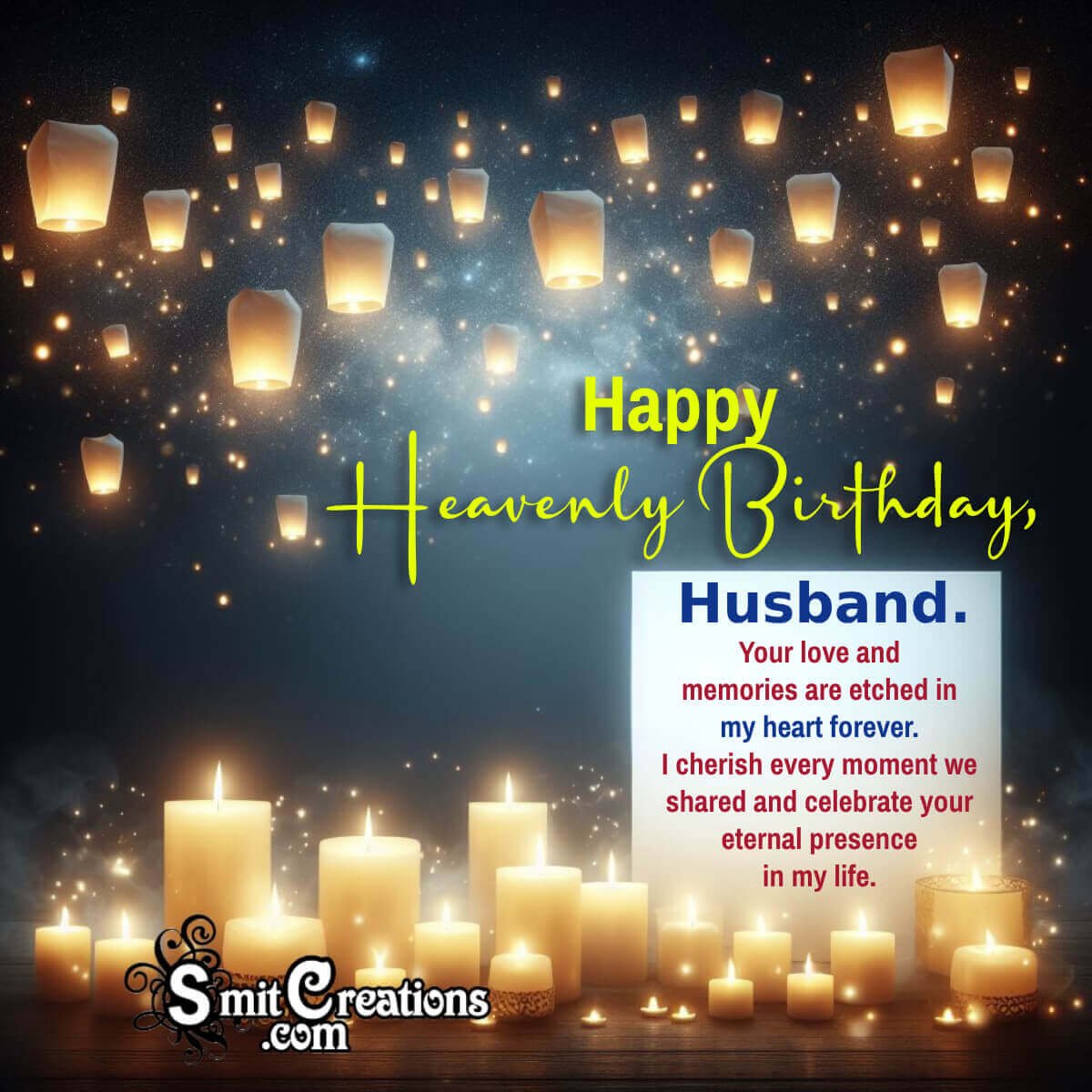 Heavenly Birthday Message Photo For Husband