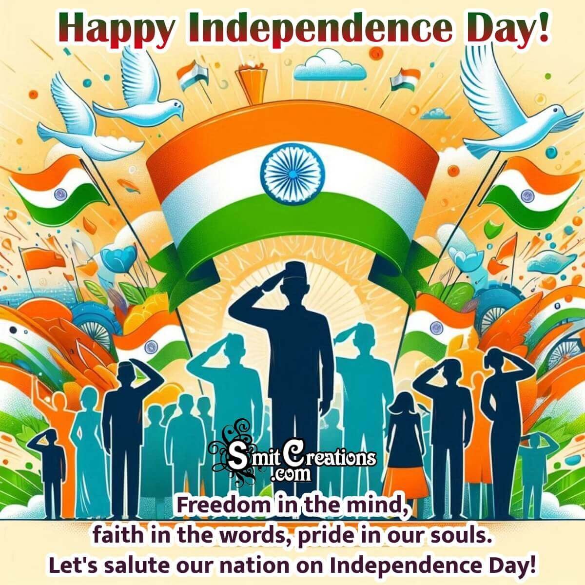 Independence Day Salute Our Nation Message Image