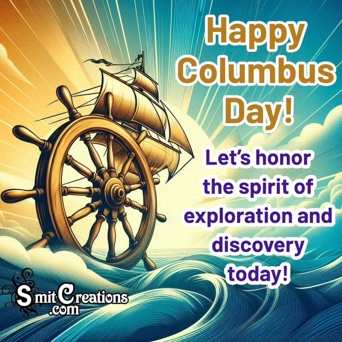 Happy Columbus Day Message Image