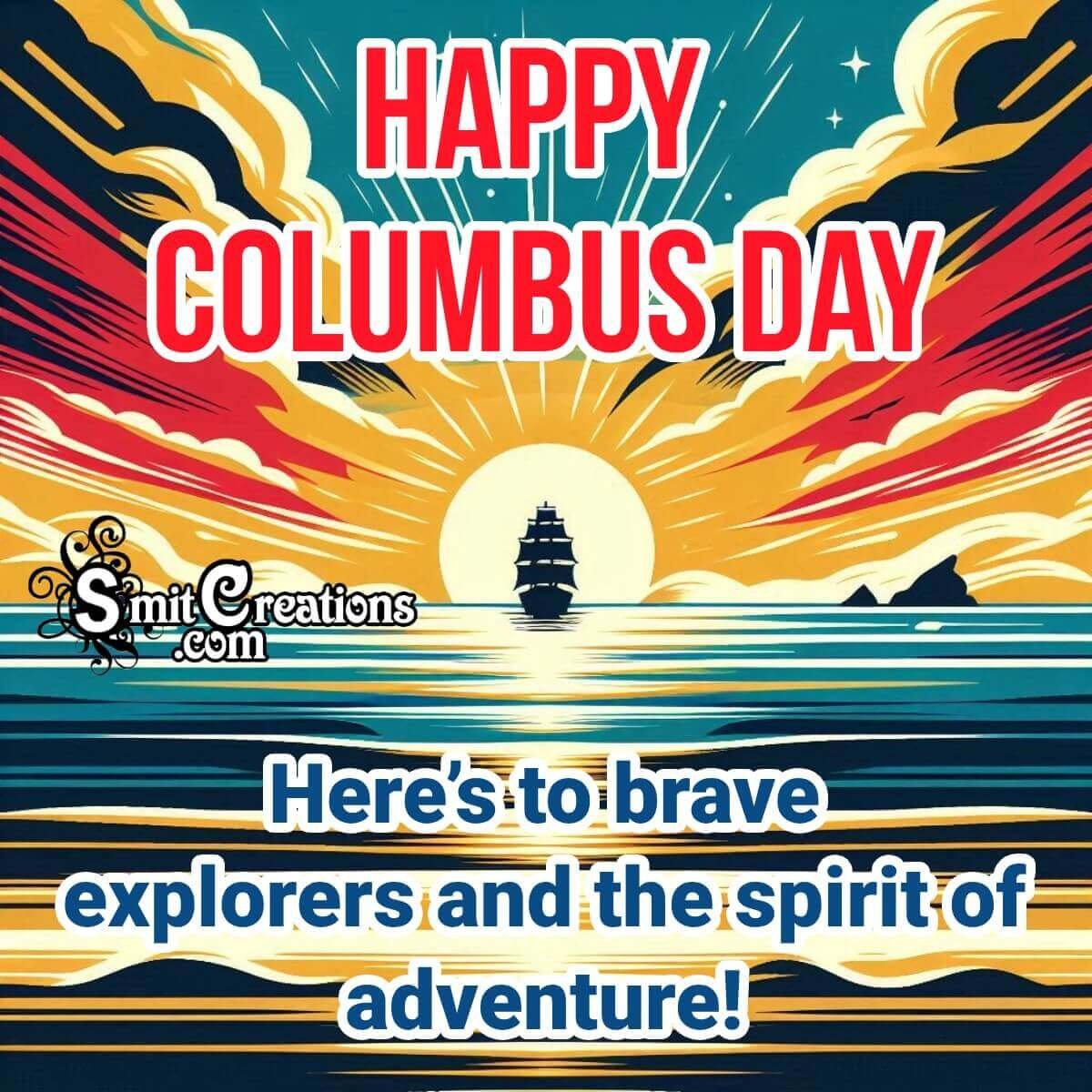 Happy Columbus Day Message Pic