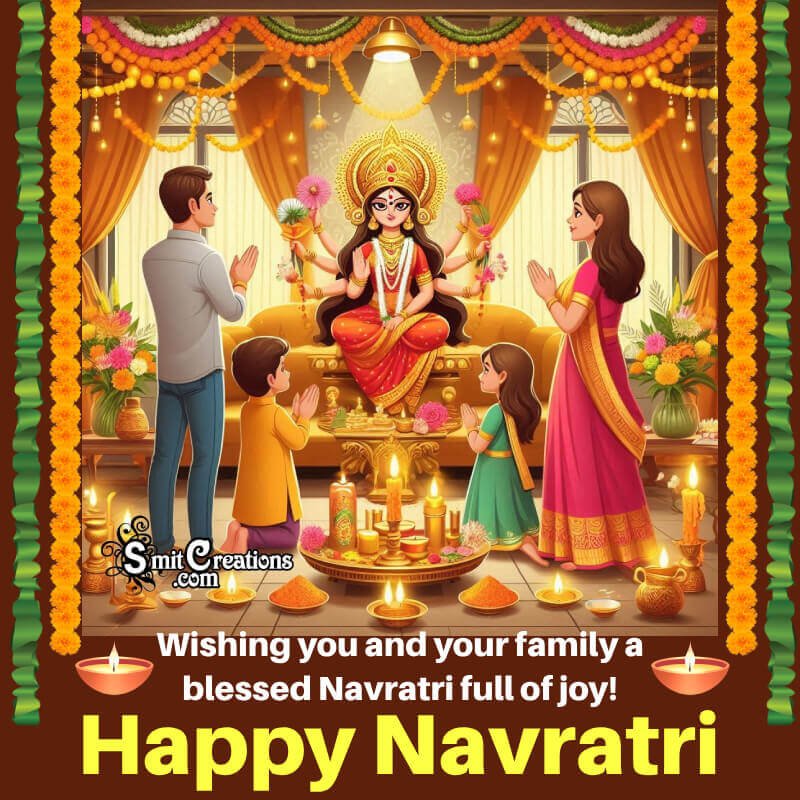 Happy Navratri Wish Image For Family