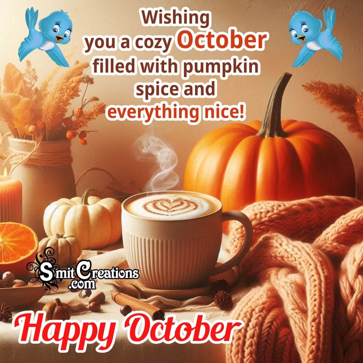 Happy October Month Status Photo