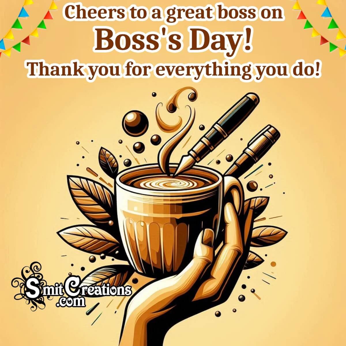 Thank You Cheers To A Great Boss's Day Picture