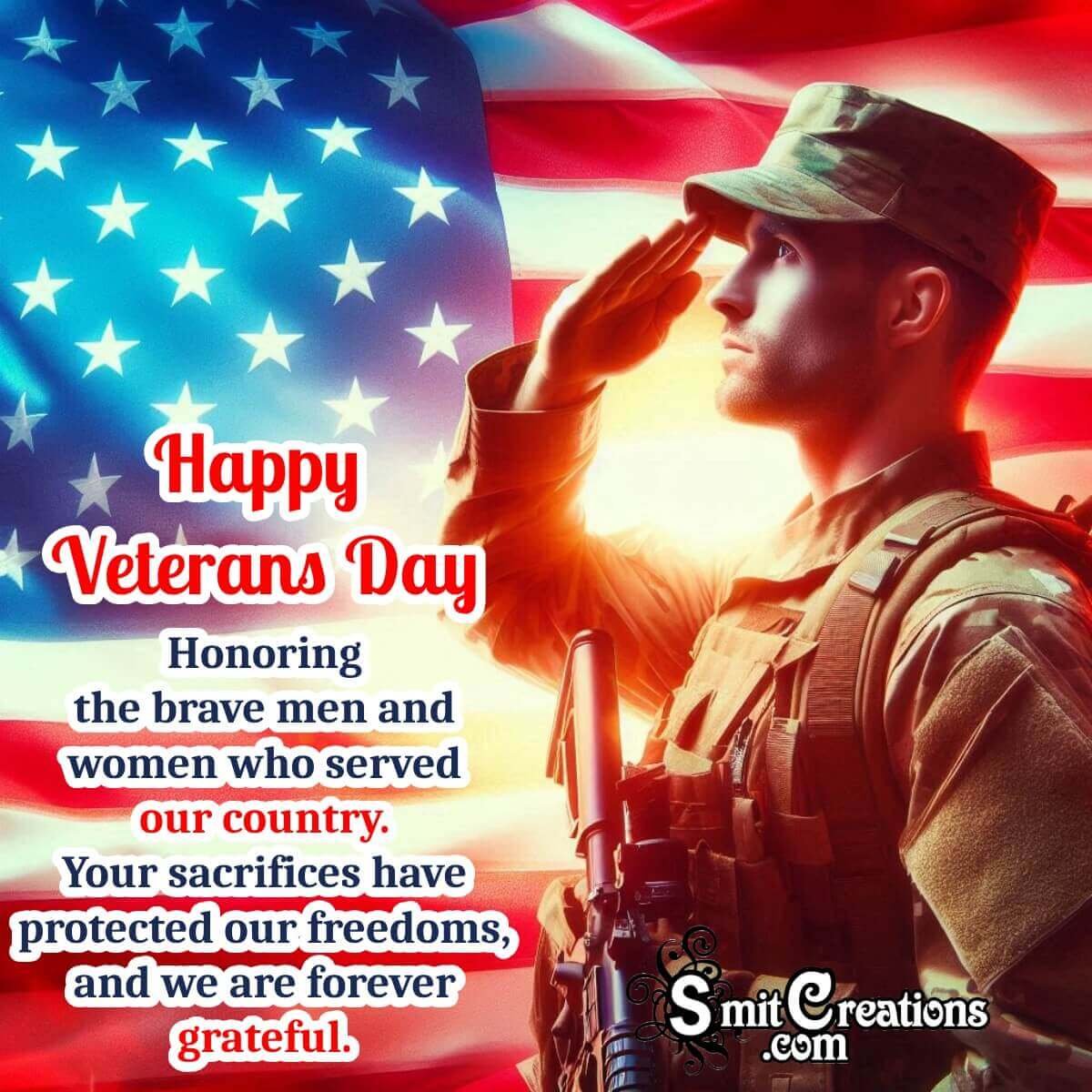 Happy Veterans Day Message Pic