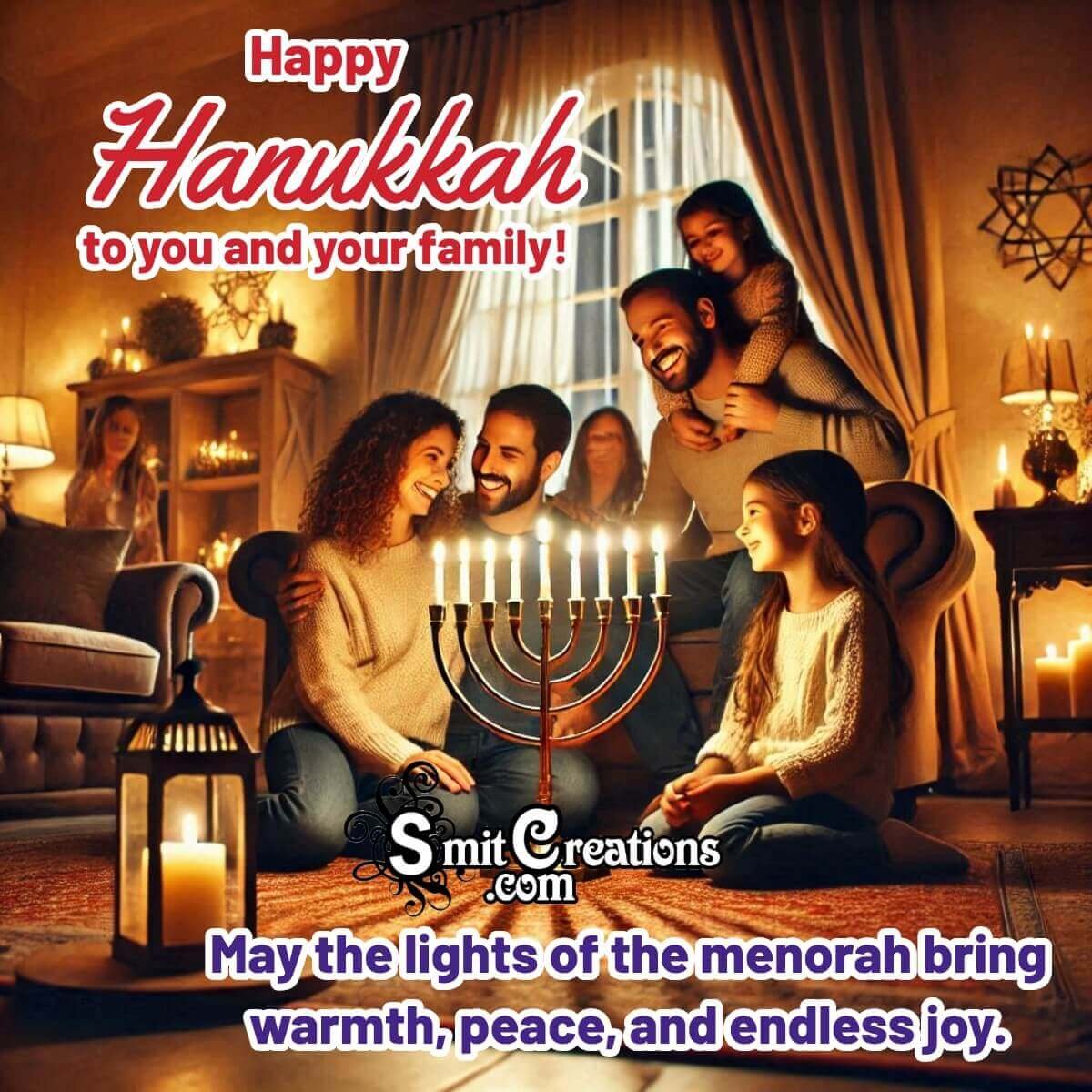 Happy Hanukkah Wish Image For Family