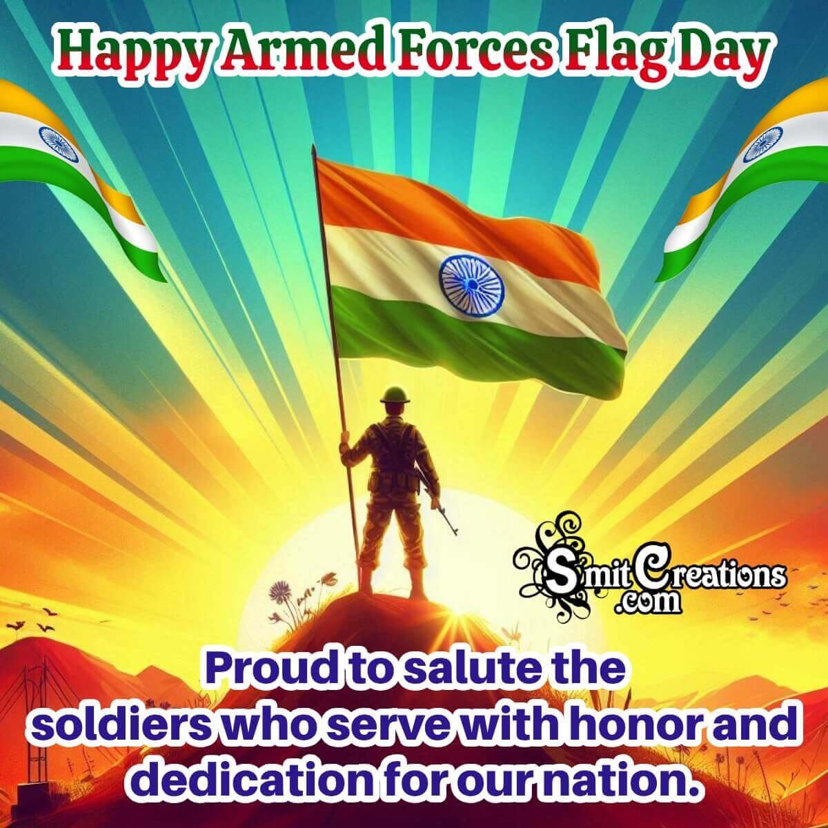 Indian Armed Forces Flag Day Status Photo