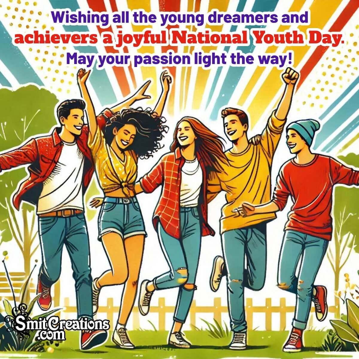 Happy National Youth Day Wish Image