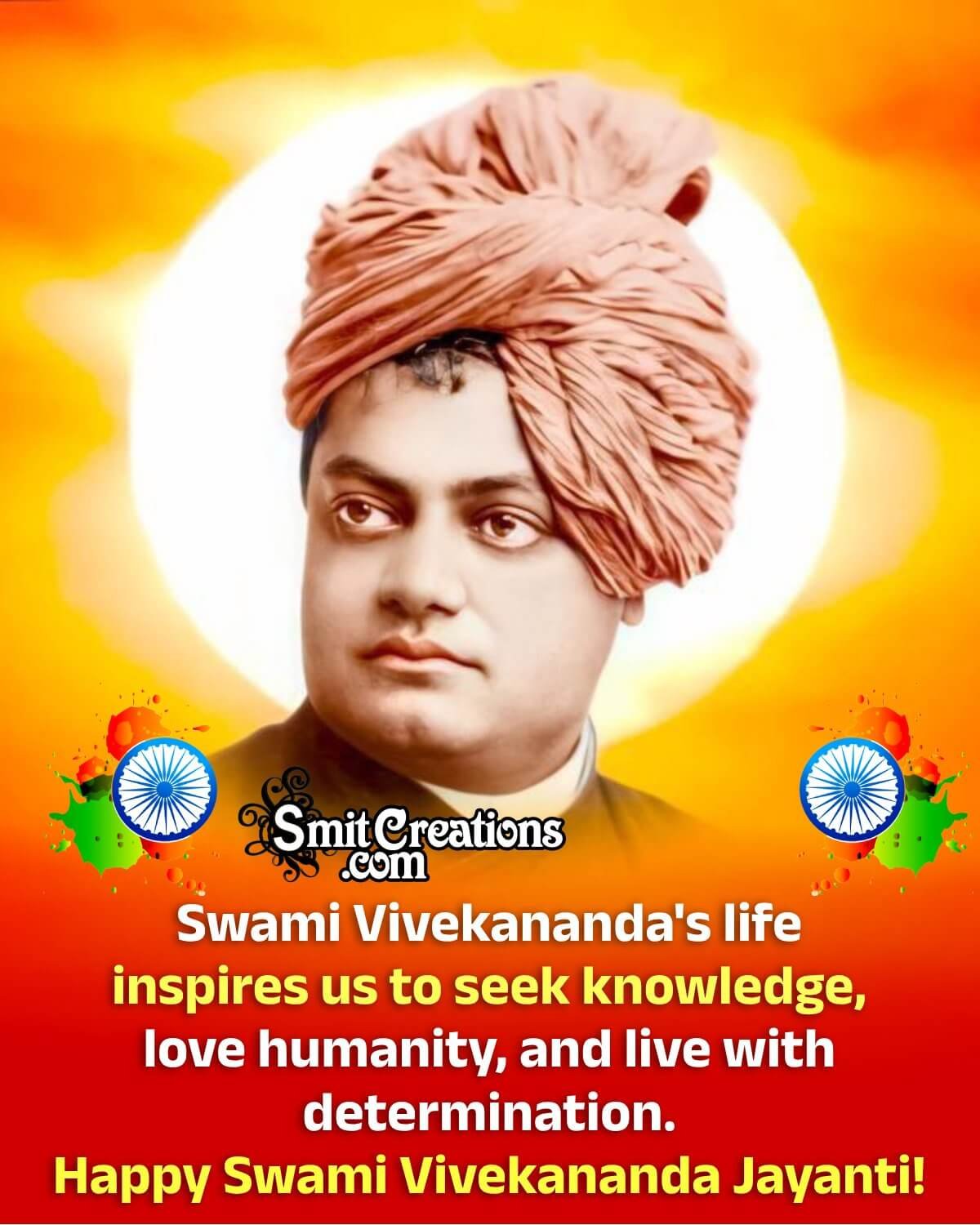 Happy Swami Vivekananda Jayanti Message Picture