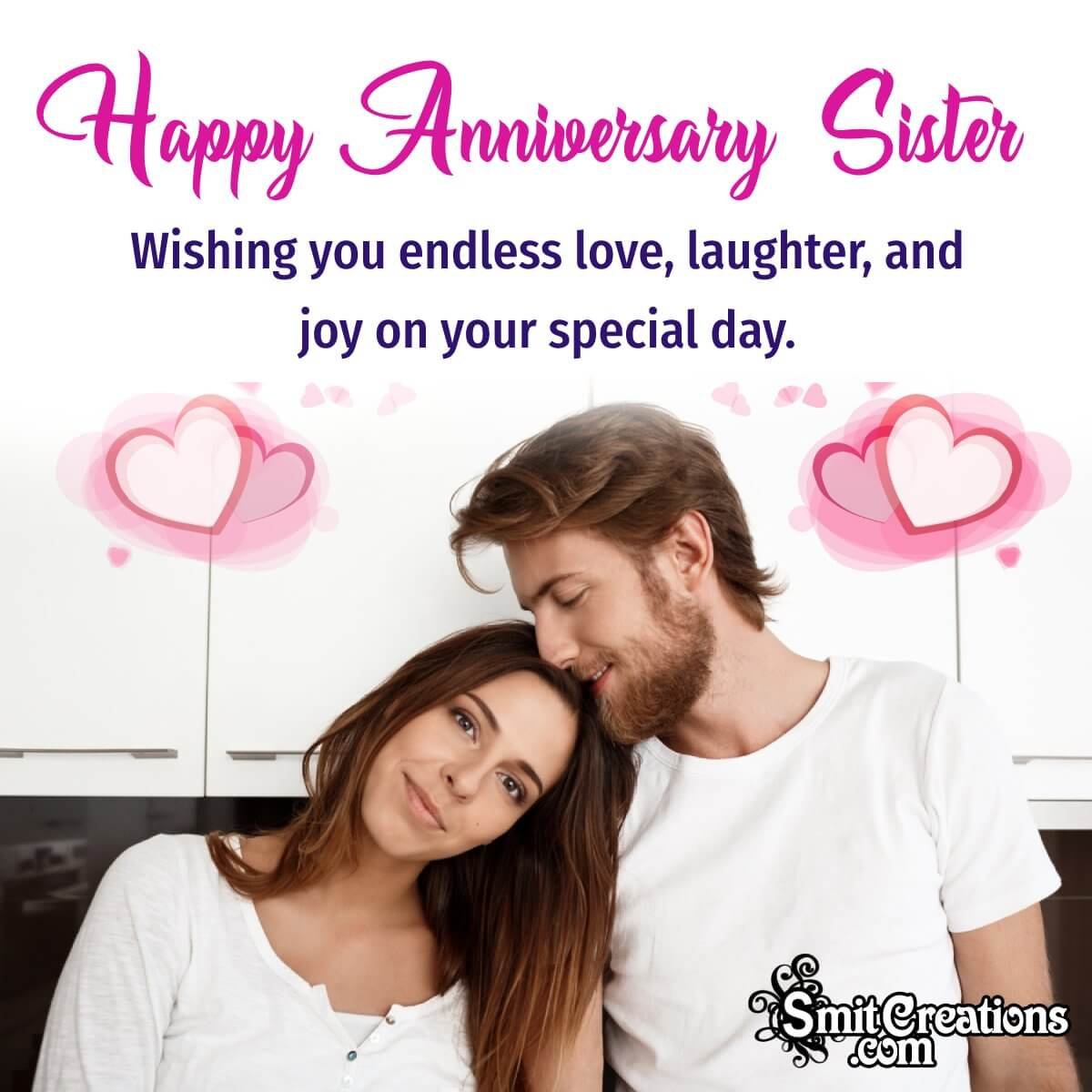 Wedding Anniversary Wishes For Sister