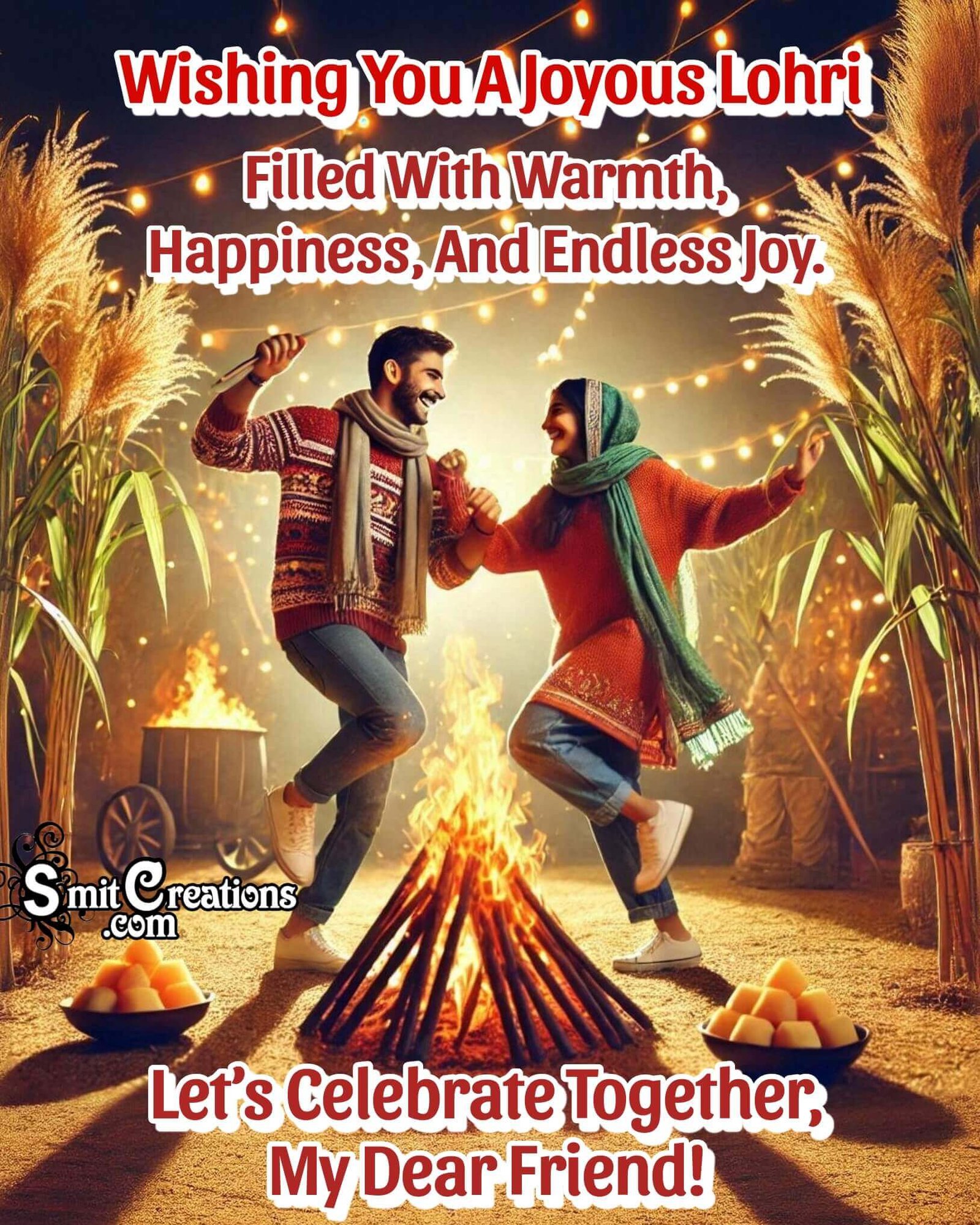 Happy Lohri Wishing For Friends