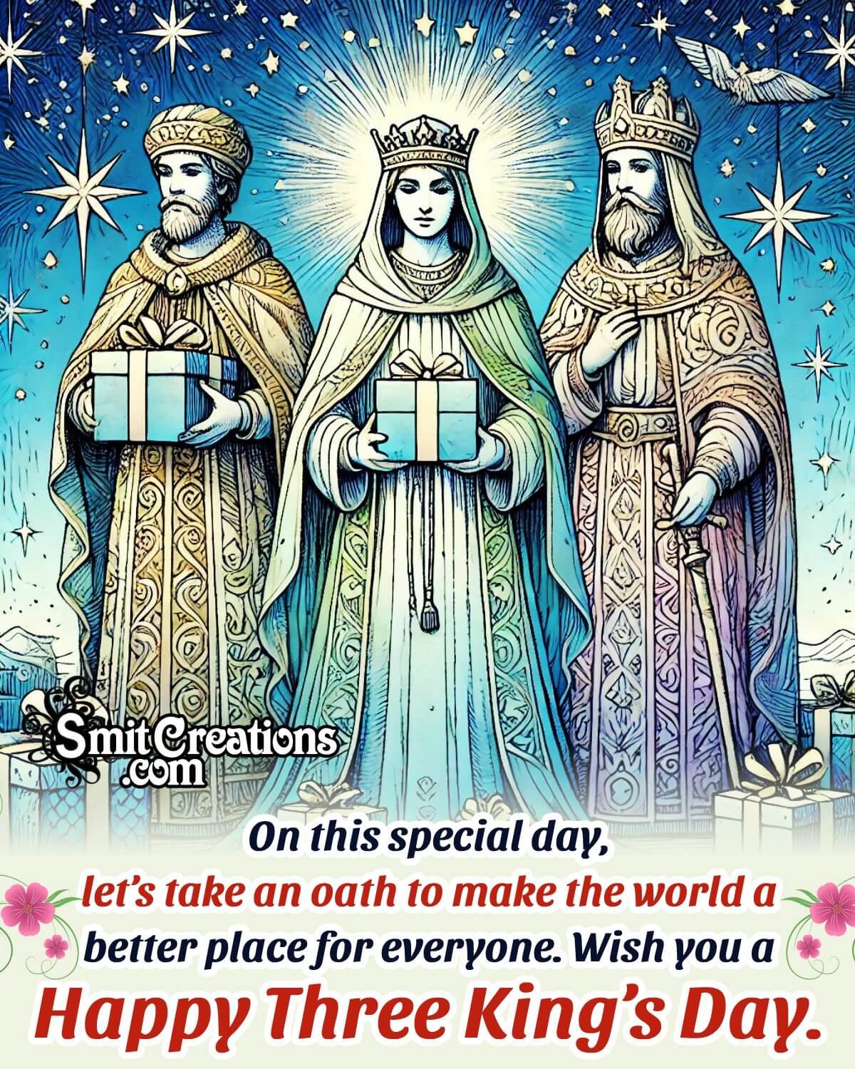 Happy Three Kings Day Best Message Image