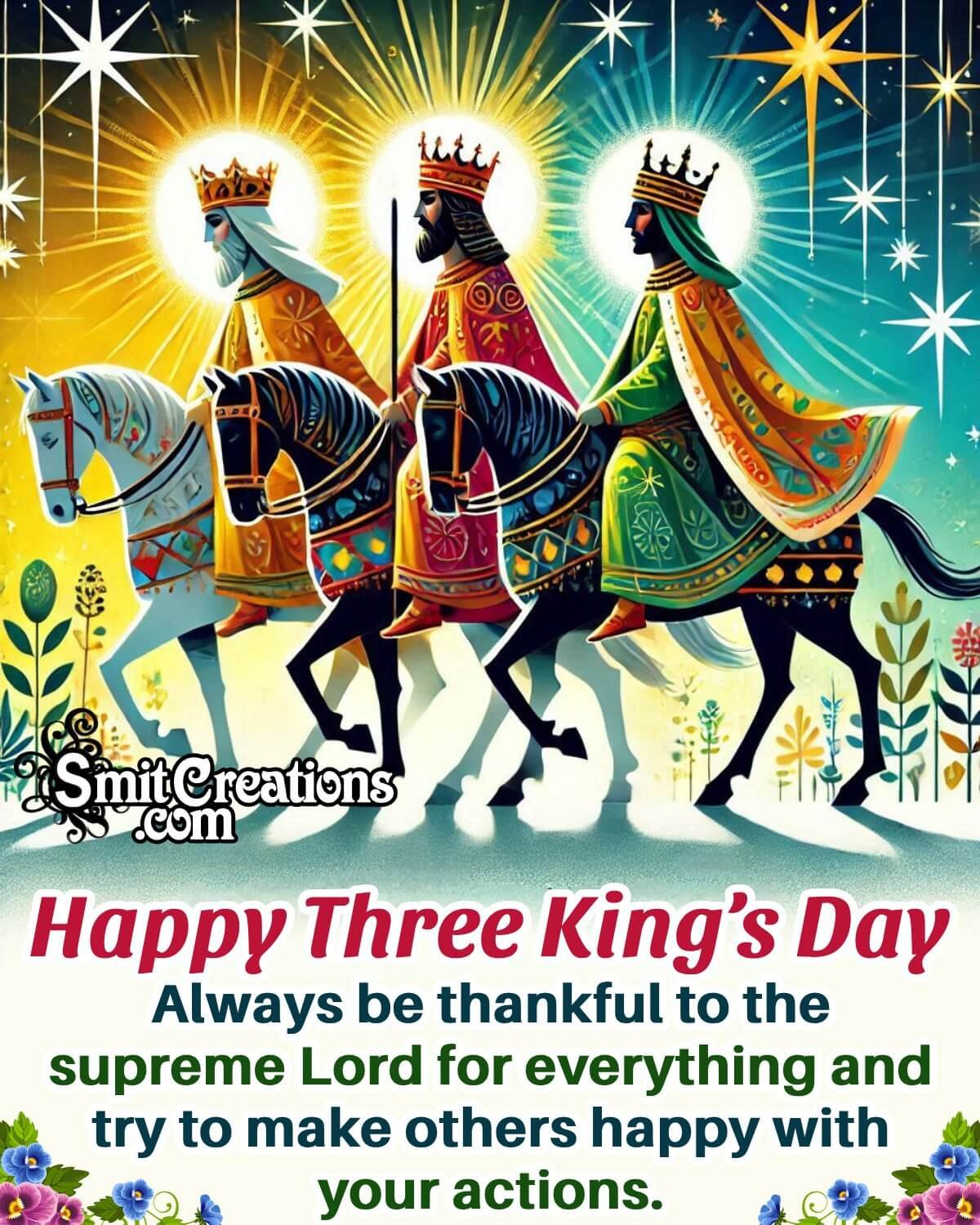 Lovely Happy Three Kings Day Wishing Photo