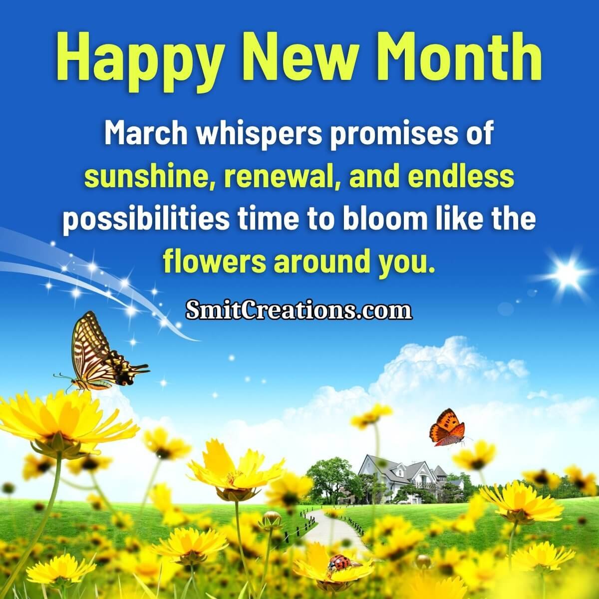 Happy March Month Greeting Pic