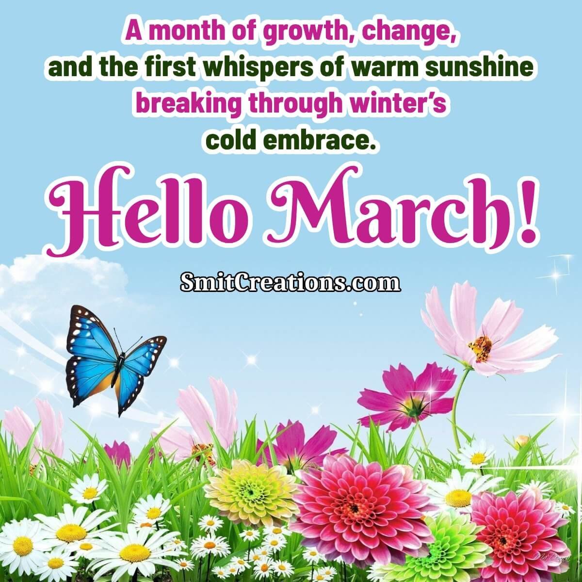 Happy March Month Wish Image