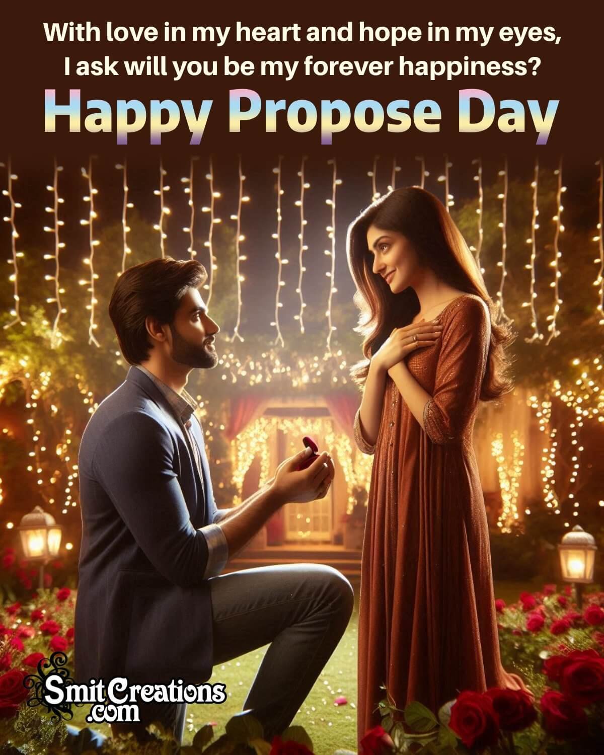 Happy Propose Day Wonderful Message Pic