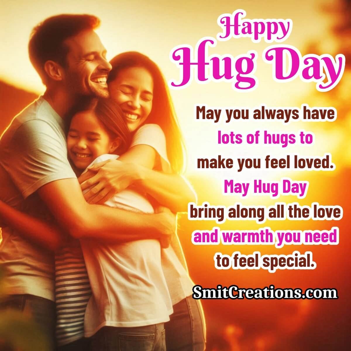 Lovely Happy Hug Day Wishing Photo