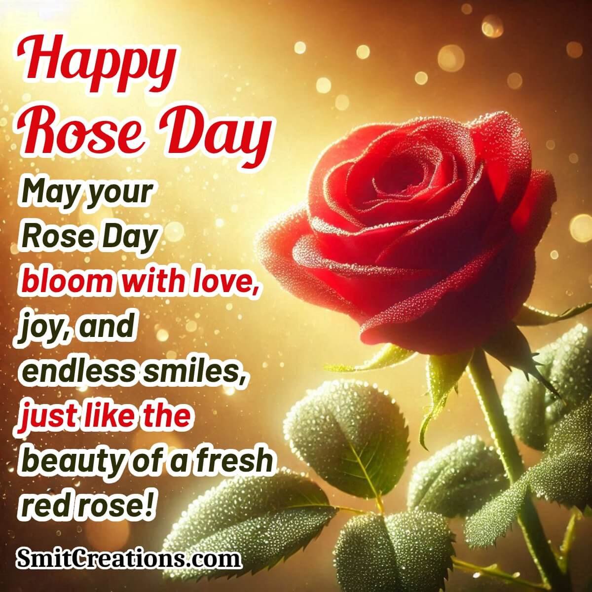 Lovely Rose Day Message Image