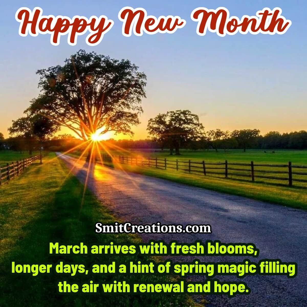 March Month Message Image