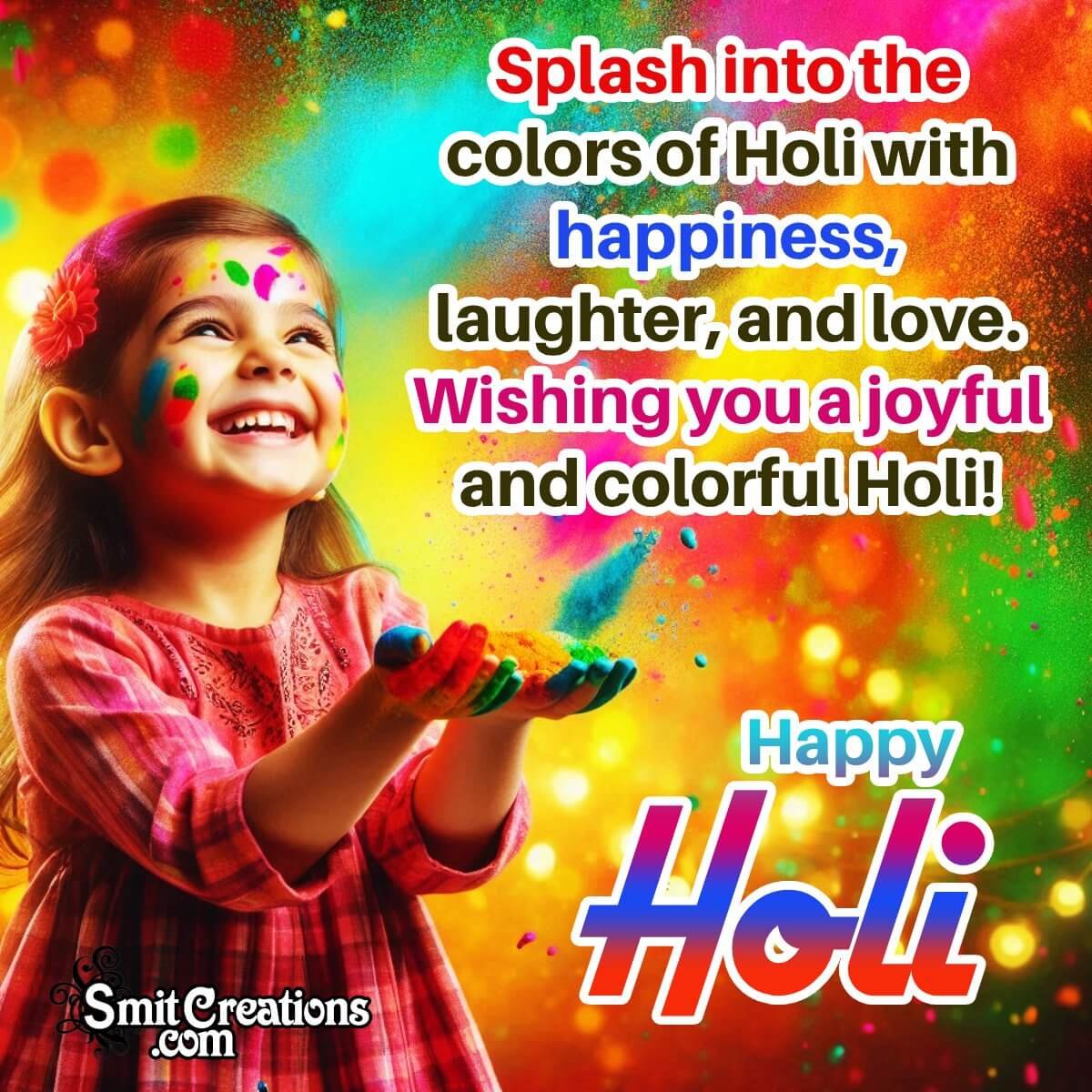 Lovely Happy Holi Wish Pic